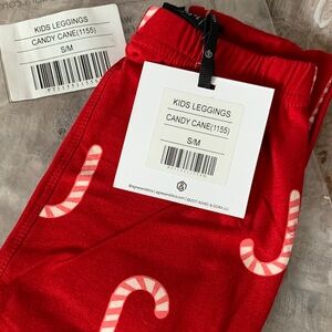 Agnes & Dora Red Candy Cane Kids Leggings